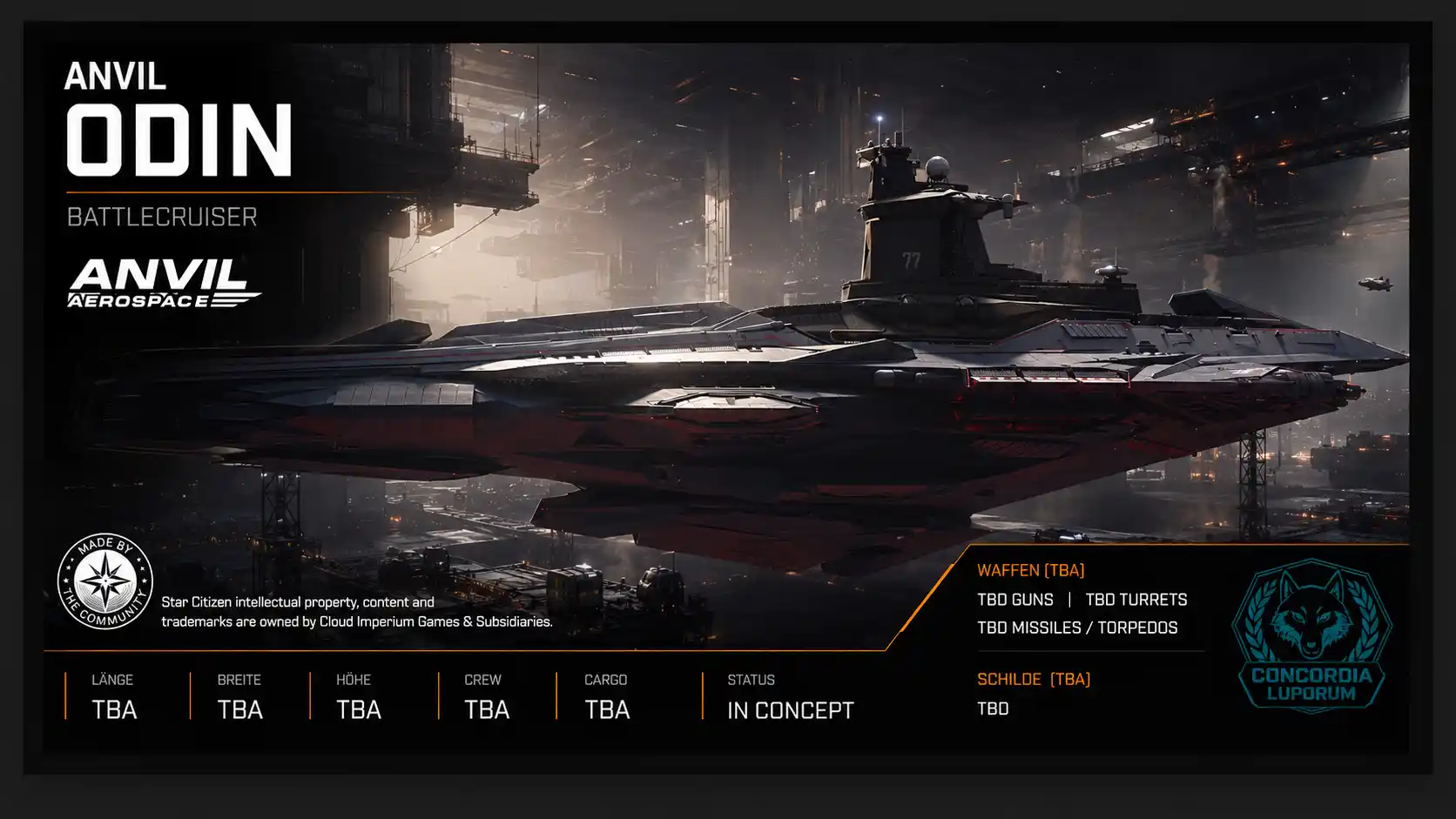 Anvil Odin in Star Citizen als kommender Battlecruiser von Anvil Aerospace