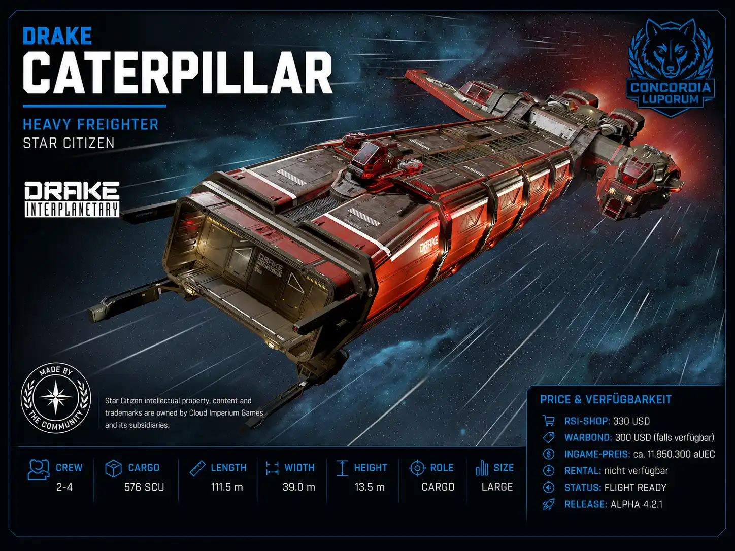 Drake Caterpillar – Star Citizen Frachter für Cargo und Hauling