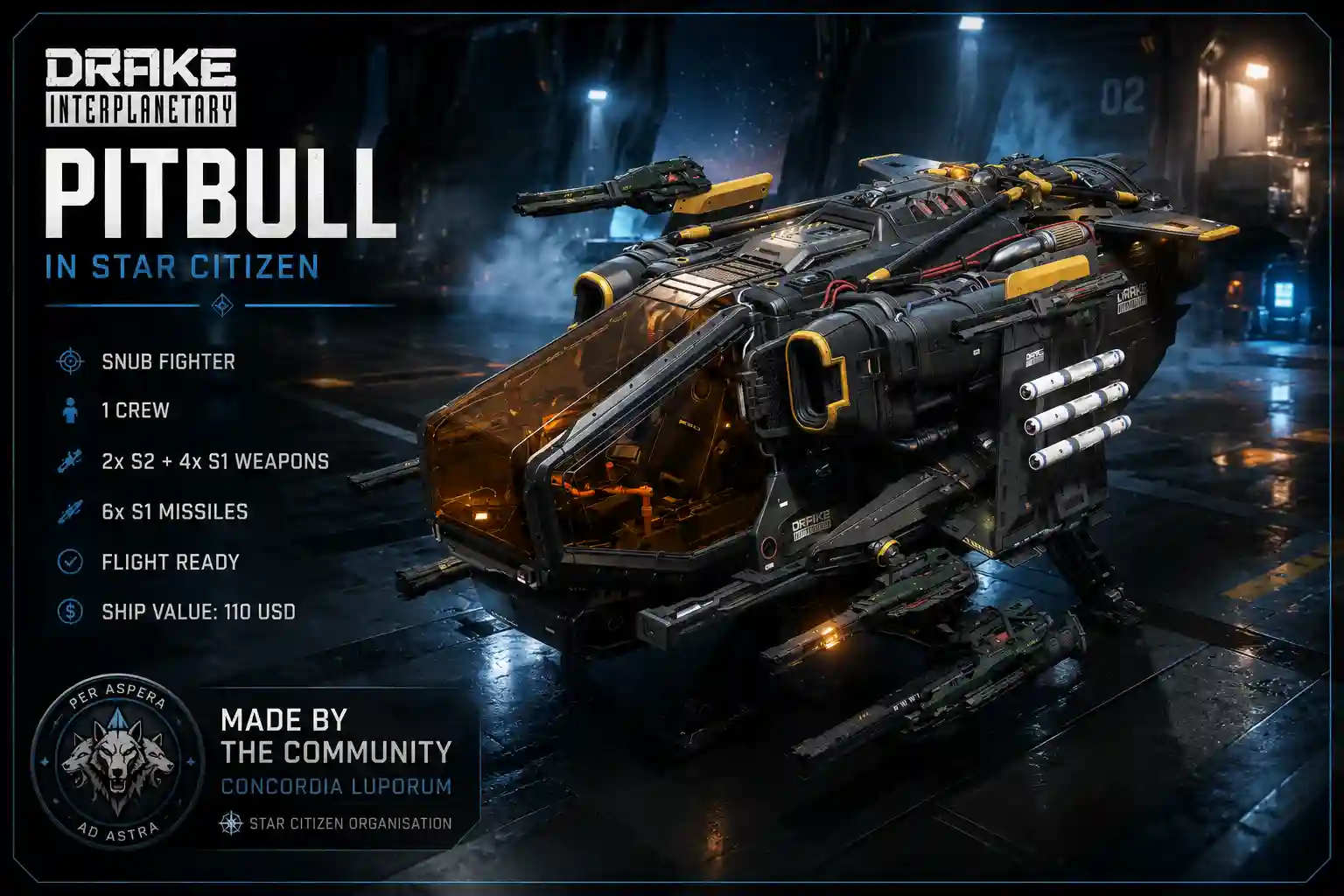 Drake Pitbull – Star Citizen Snub Fighter