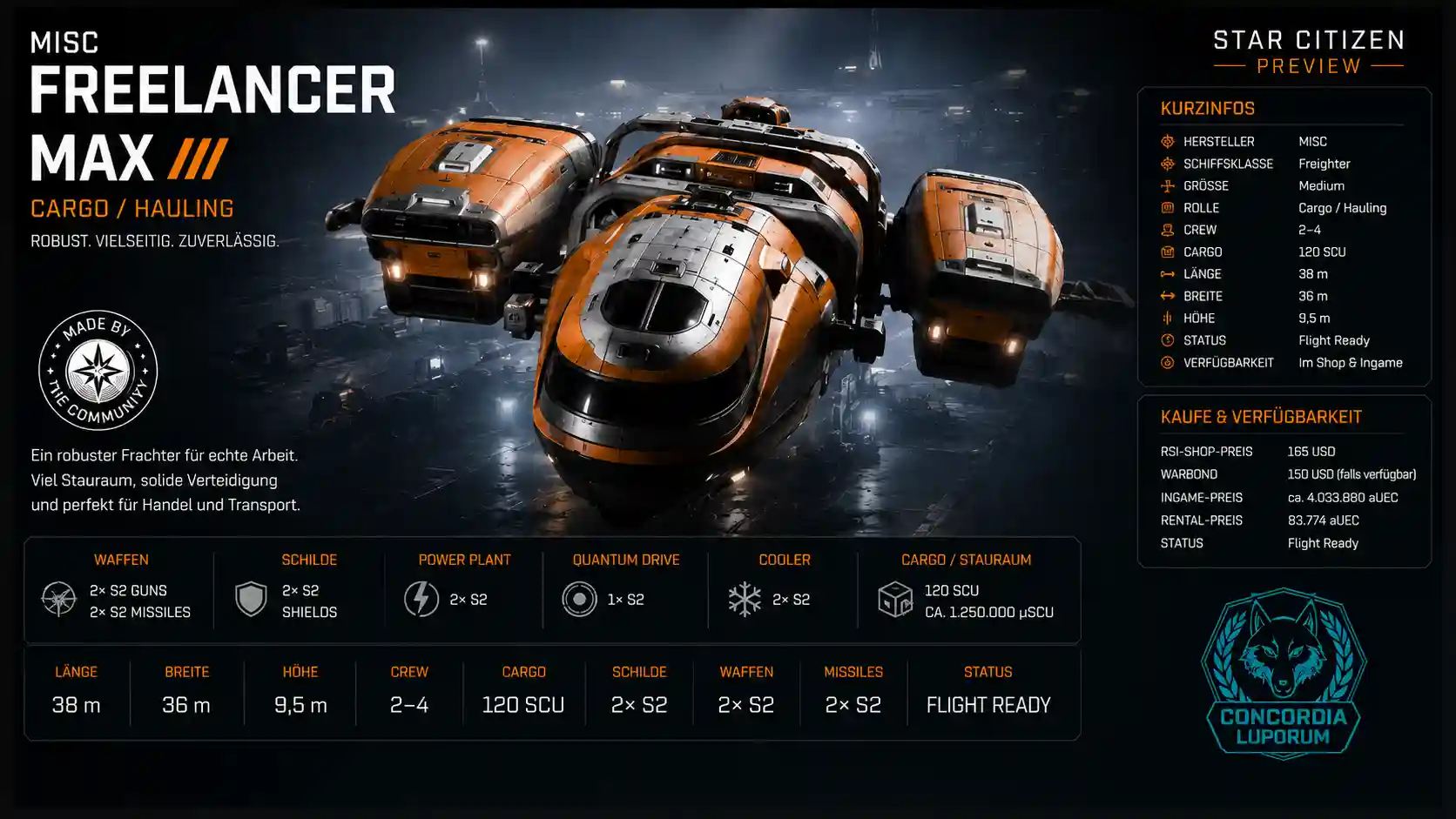 MISC Freelancer MAX – Star Citizen Cargo Hauling