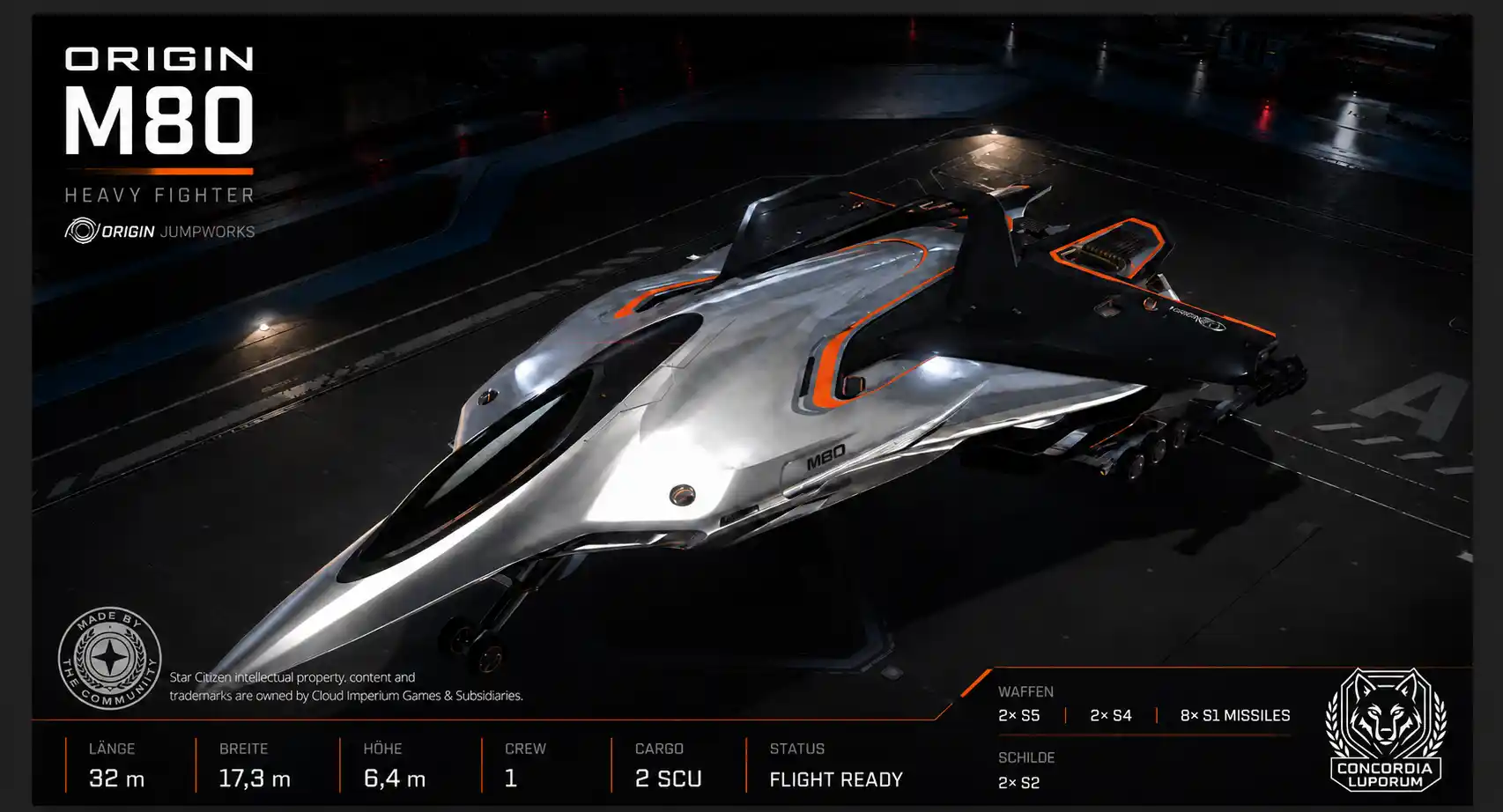 Origin M80 – Star Citizen Heavy Fighter