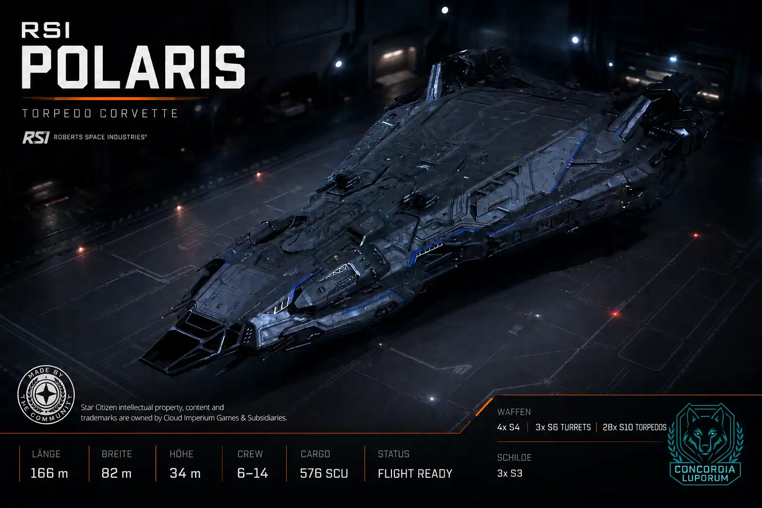 RSI Polaris – Star Citizen Capital Ship mit 576 SCU Cargo
